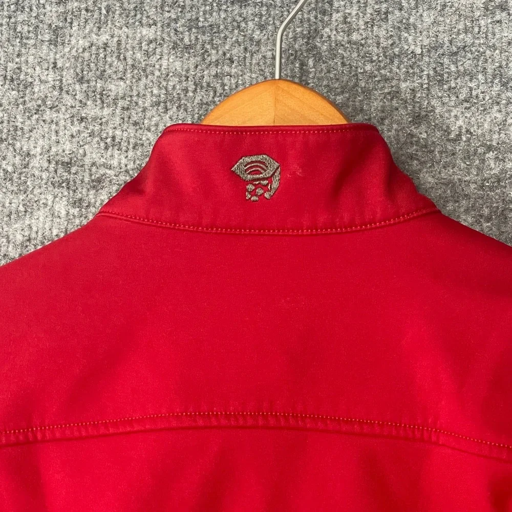 Mountain Hardwear Youth XS Red Softshell Fleece Lined Full Zip Jacket Outdoors